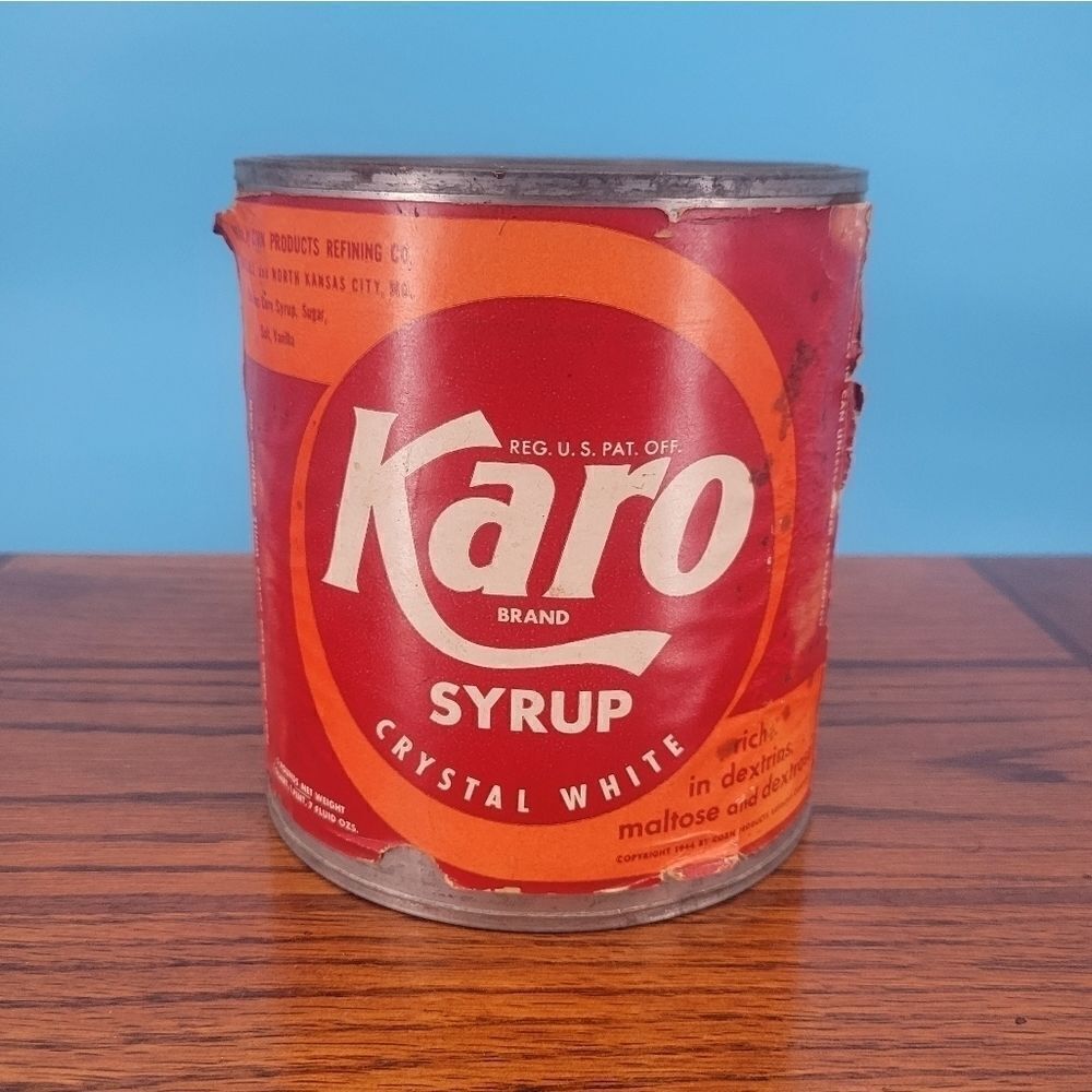 Karo Syrup Paint Can Style Tin Vintage Advertising Decor Rustic Kitchen Farmcore